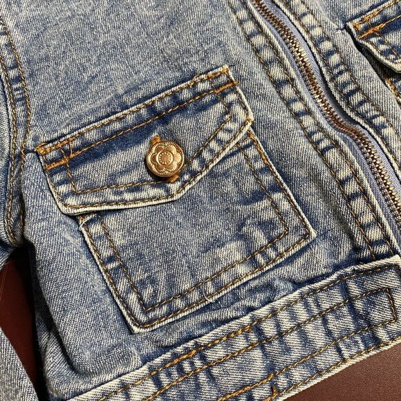 NANNETTE Baby 2T Zip Denim Jean Jacket - Picture 4 of 6